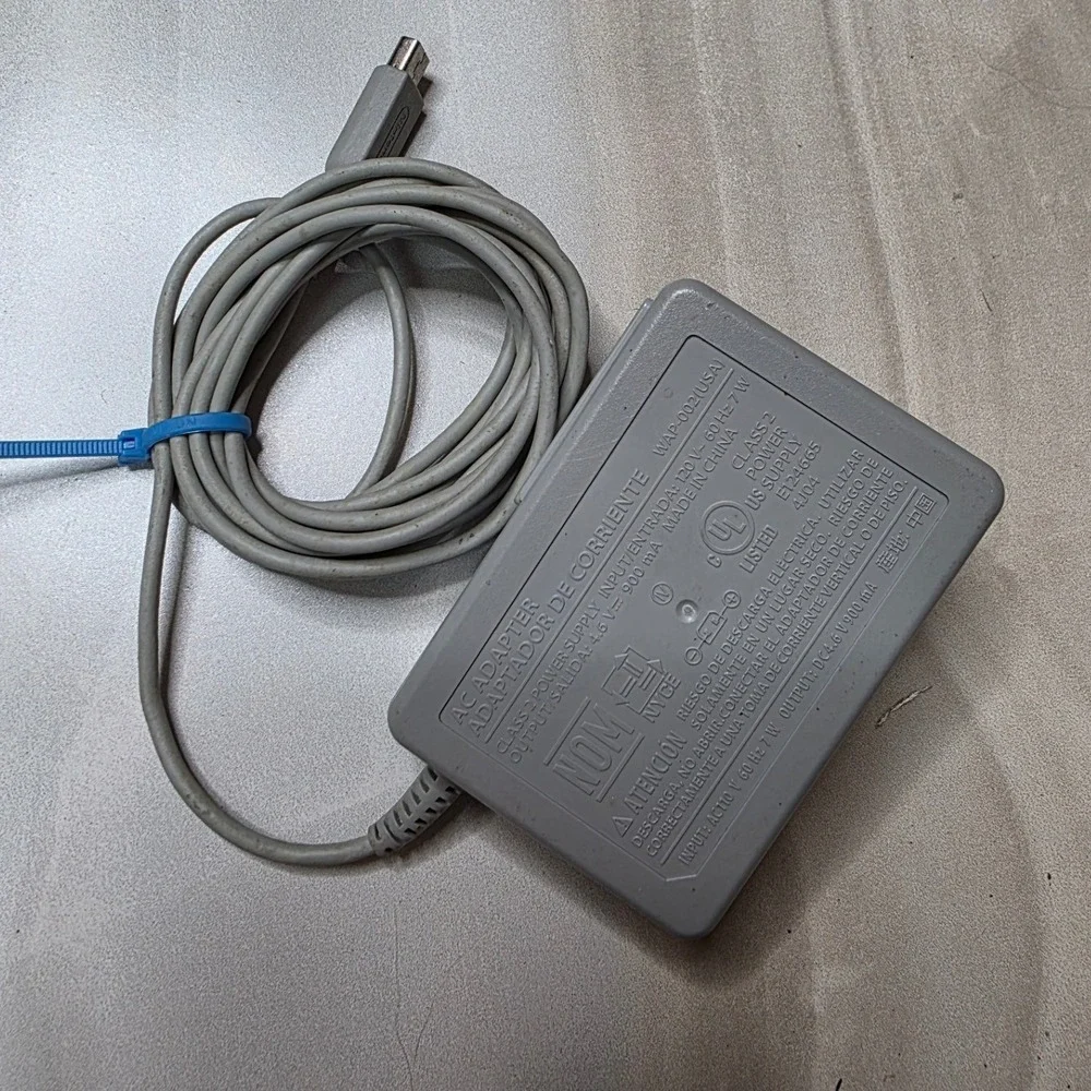 Nintendo AC Adapter WAP-002 USA Grey Wall Charger for 3DS 2DS DSi XL Systems W4